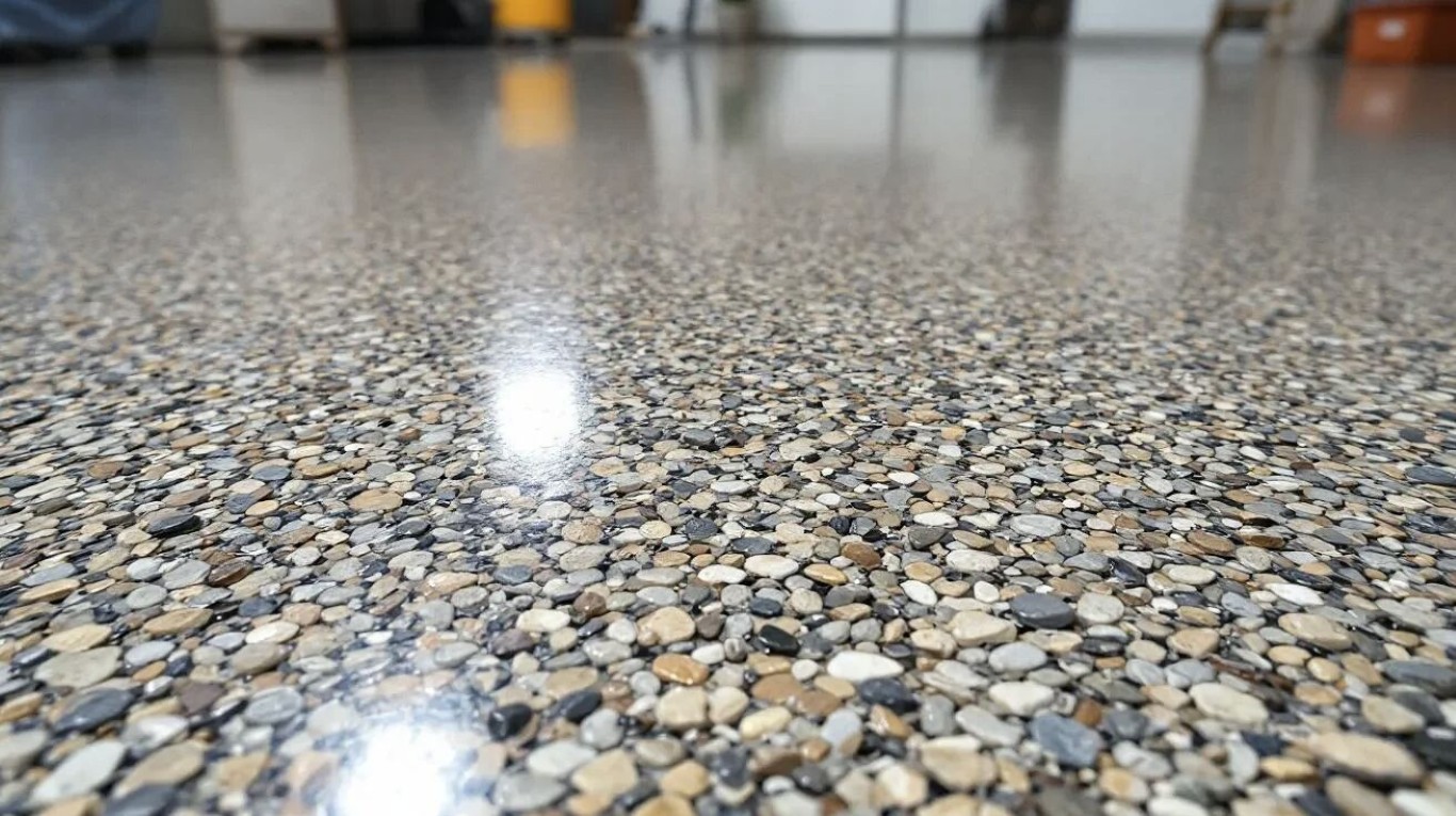 Commercial polished concrete floor in Santa Clara, CA