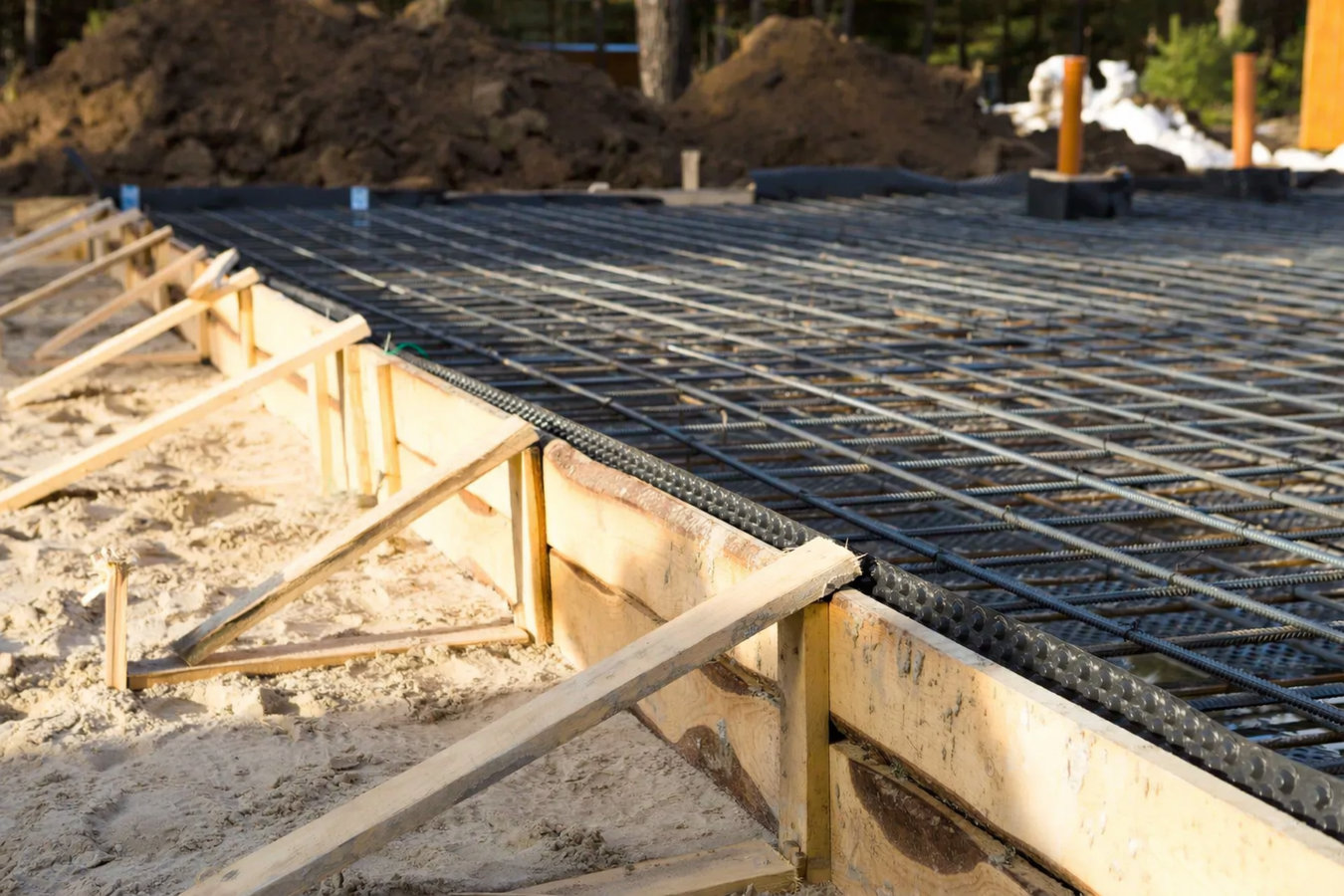 Slab foundation building
